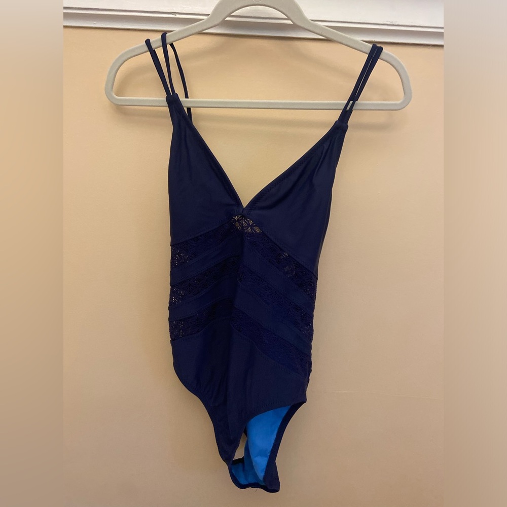 Mossimo Supply Co. Navy One Piece Swimsuit